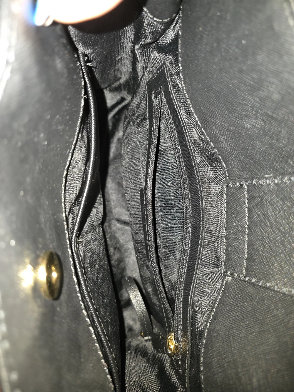 Michael Kors Black East West Hamilton Leather Satchel with Gold Hardware